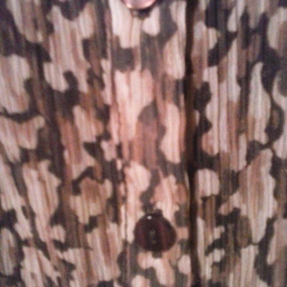 ALFRED DUNNER 2-N-1 PRINT BLOUSE BROWN SWEATER - Picture 5 of 6